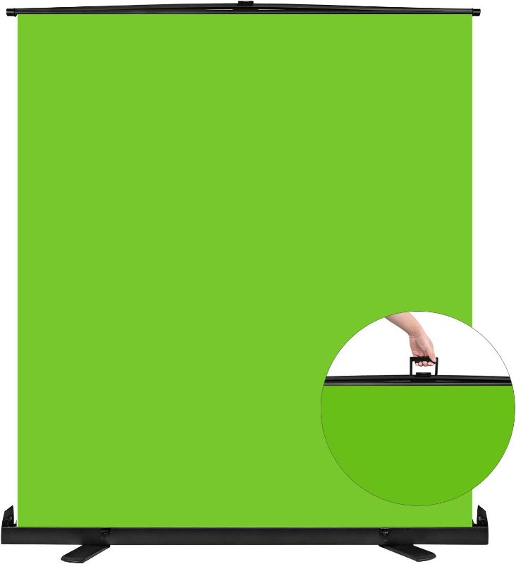 Photo 1 of Upgrade Green Screen Size 61.1x72.5” Upgrade Version Collapsible Chromakey Panel Base Frame All in One Portable Design Punch-Free Set Up Easy Lock for Photo Live Game Tiktok Video (148x190cm)