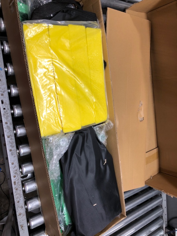 Photo 2 of Fostoy Pickleball Net Set with Wheels, 22 FT Regulation Size, Court Marker, 4 Paddles & 8 Pickleballs, Carrying Bag, Steady Metal Frame and 18-ply PE Net for All Weather Conditions Outdoor Indoor Pickleball Net With Wheels,18-ply PE net