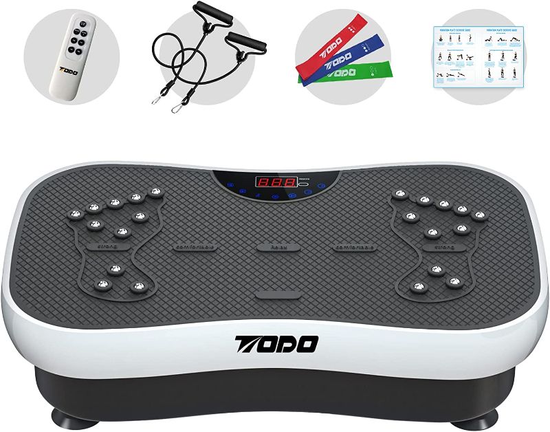 Photo 1 of TODO Vibration Plate Exercise Machine Whole Body Vibration Platform with Remote Control for Pain Relief, Lymphatic Drainage, Weight Loss
