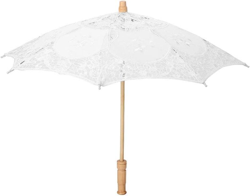 Photo 1 of 
AUNMAS Lace Flower Parasol Floral Embroidery Umbrella Wedding Bride Photography Prop Dancing Accessories Stage Performance Supplies, White, Large
Color:1#
