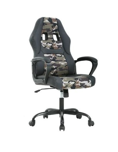 Photo 1 of BestMassage Adjustable & Ergonomic Swivel Gaming Chair, Camo
