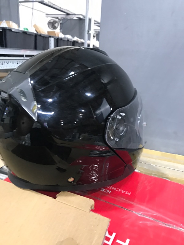 Photo 5 of Daytona Glide - Modular Motorcycle Helmet with Visor | DOT-Approved Full Face Motorcycle Helmet Bluetooth Ready 3X-Large Hi-Gloss Black