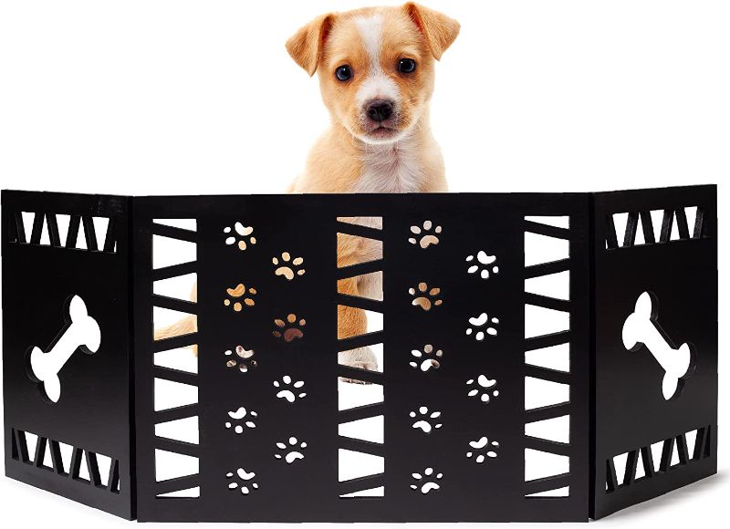 Photo 1 of **WHITE***  Free Standing Pet Gate | Pet Gate for Small Dogs | Free Standing Dog Gate for Stairs | Freestanding Dog Gates for Doorways | Freestanding Pet Gates for Dogs | Width 23.5-47 inch | Height 18.75 inch