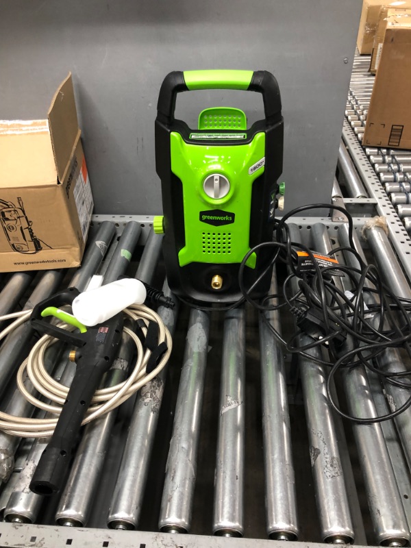 Photo 3 of Greenworks 1600 PSI 1.2 GPM Pressure Washer (Upright Hand-Carry) PWMA Certified
