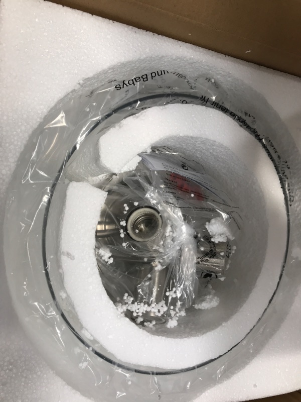 Photo 1 of VONLUCE Modern Ceiling Light Fixture with Clear Glass Shade, 3 Light Brushed Nickel Semi Flush Mount Ceiling Light for Kitchen Dining Table Bedroom Entryway Foyer Living Room