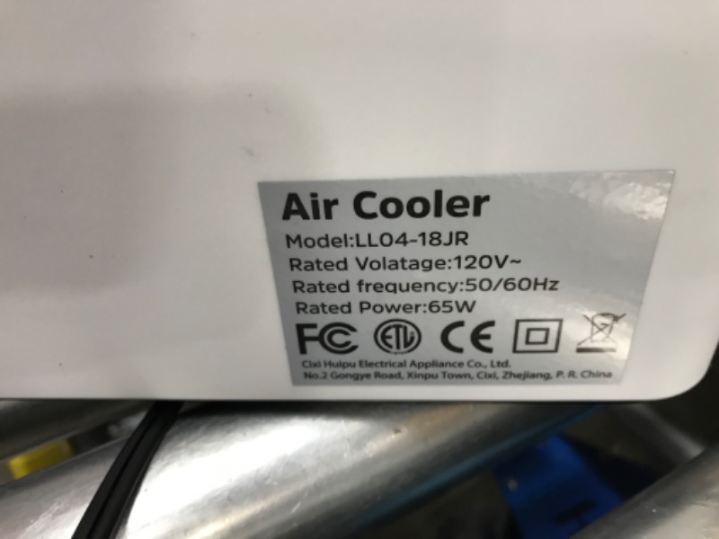 Photo 1 of *POWERS ON* AGILLY 3-in-1 Evaporative Air Cooler, 3 Wind Speeds, 60°Oscillation Swamp Cooler, 12H Timer, Remote Control & LED Screen, Portable Air Conditioner Fan for Small Room Home & Office, White