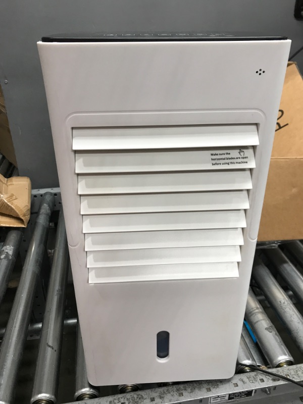 Photo 1 of *POWERS ON* AGILLY 3-in-1 Evaporative Air Cooler, 3 Wind Speeds, 60°Oscillation Swamp Cooler, 12H Timer, Remote Control & LED Screen, Portable Air Conditioner Fan for Small Room Home & Office, White