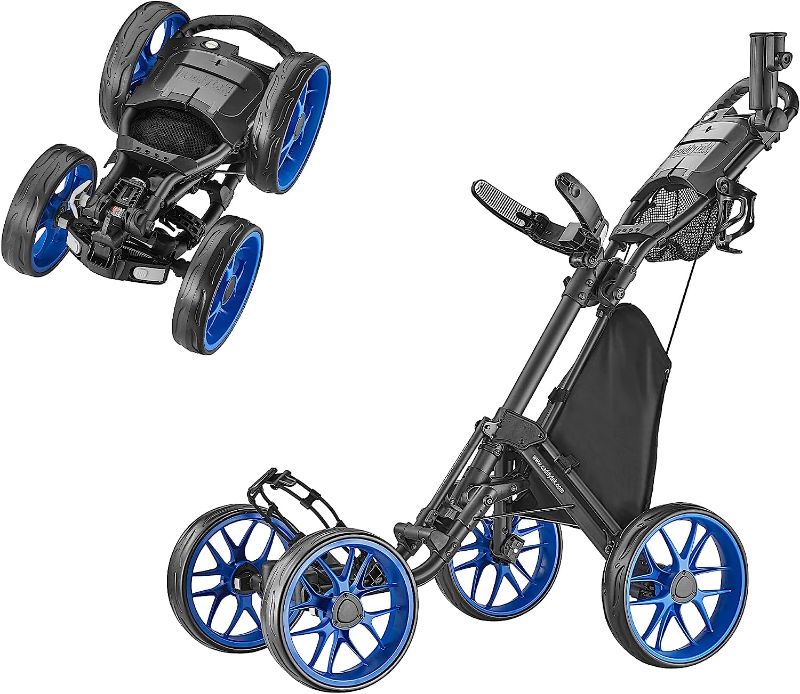 Photo 1 of [FOR PARTS, READ NOTES]
CaddyTek 4 Wheel Golf Push Cart - Caddycruiser One Version 8 1-Click Folding Trolley - Lightweight, Compact Pull Caddy Cart, Easy to Open
