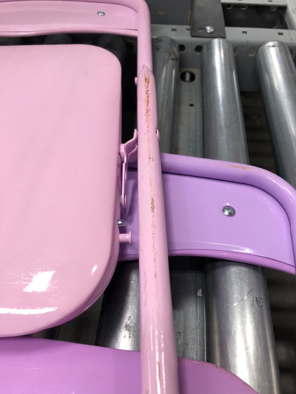 Photo 1 of **MINOR RUSTING ON ALL CHAIRS**GENERIC SET OF FOLDING CHAIRS AND SMALL TABLE FOR CHILDREN