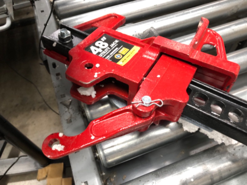 Photo 5 of **MINOR WEAR & TEAR**BIG RED TR6501B Torin 48" Ratcheting Off Road Utility Farm Jack, 3 Ton (6,000 lb) Capacity, Red