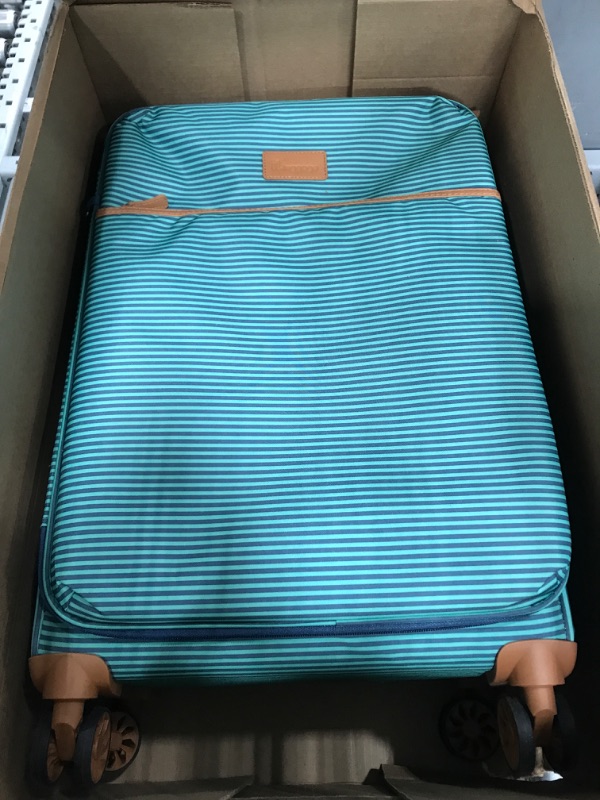 Photo 2 of it luggage Beach Stripes 26" Softside Carry-On 8 Wheel Spinner, Teal
