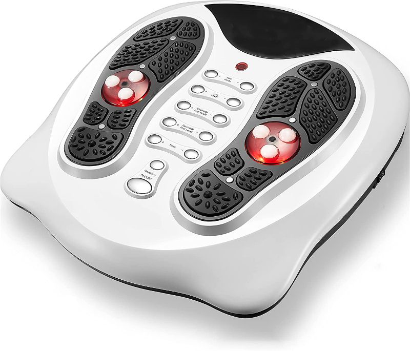 Photo 1 of FIT KING Foot Circulation Stimulator Machine (FSA HSA Eligible) with EMS TENS Pads, Advanced Nerve Muscle Massager for Neuropathy Pain and Circulation,Plantar Fasciitis,Diabetes,RLS Pain Relief
