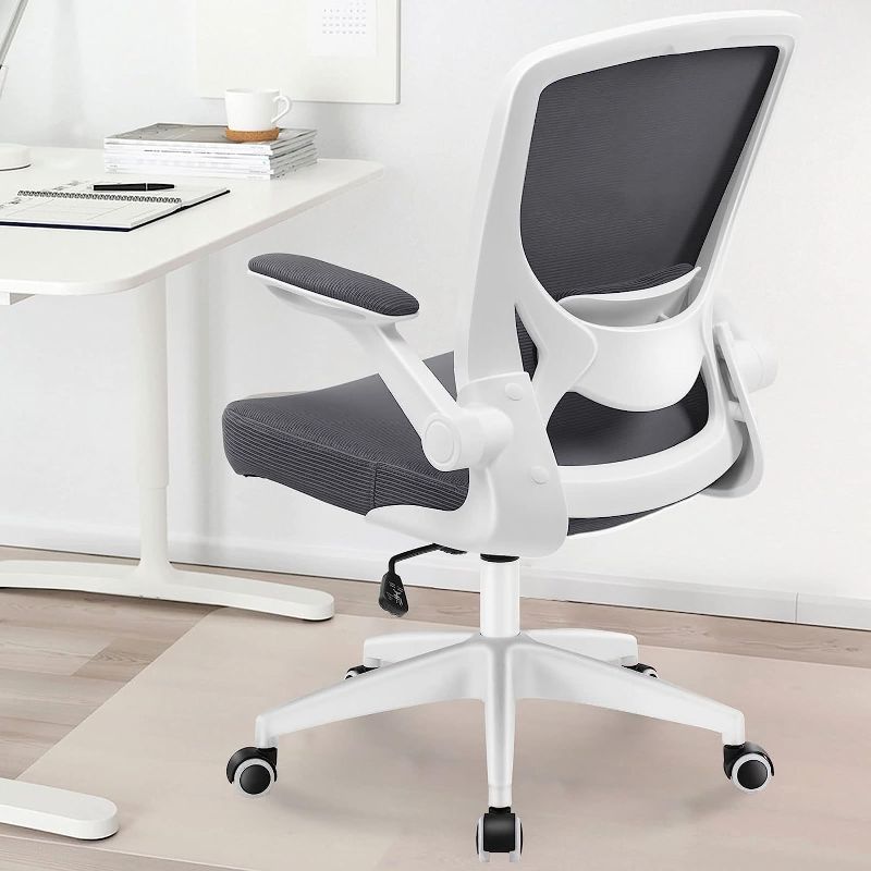 Photo 1 of KERDOM Ergonomic Office Chair, Breathable Mesh Desk Chair, Lumbar Support Computer Chair with Wheels and Flip-up Arms, Swivel Task Chair, Adjustable Height Home Gaming Chair
