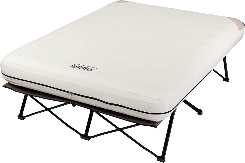 Photo 1 of *SEE NOTES* Coleman Camping Cot, Air Mattress, and Pump Combo, Folding Camp Cot and Air Bed with Side Table and Battery Operated Pump
