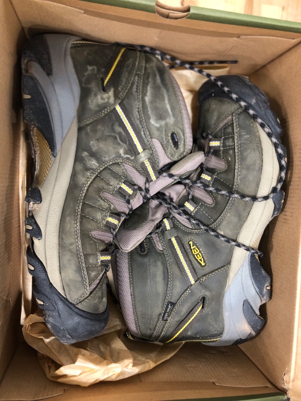 Photo 2 of KEEN Men's Targhee 2 Mid Height Waterproof Hiking Boots 11.5 Black Olive/Yellow