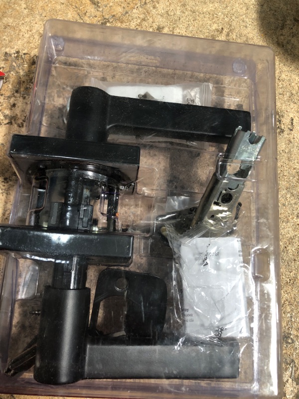 Photo 1 of ***MISSING PARTS***Kwikset Halifax Matte Black Keyed Entry Lever 2-3/4 in.