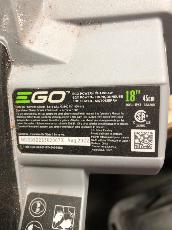 Photo 3 of **UNABLE TO TEST**EGO CHAINSAW