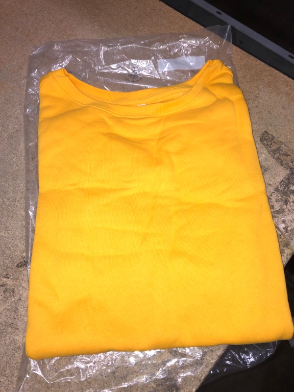 Photo 2 of Amazon Essentials Women's Open-Neck Fleece Tunic Sweatshirt X-Small Golden Yellow