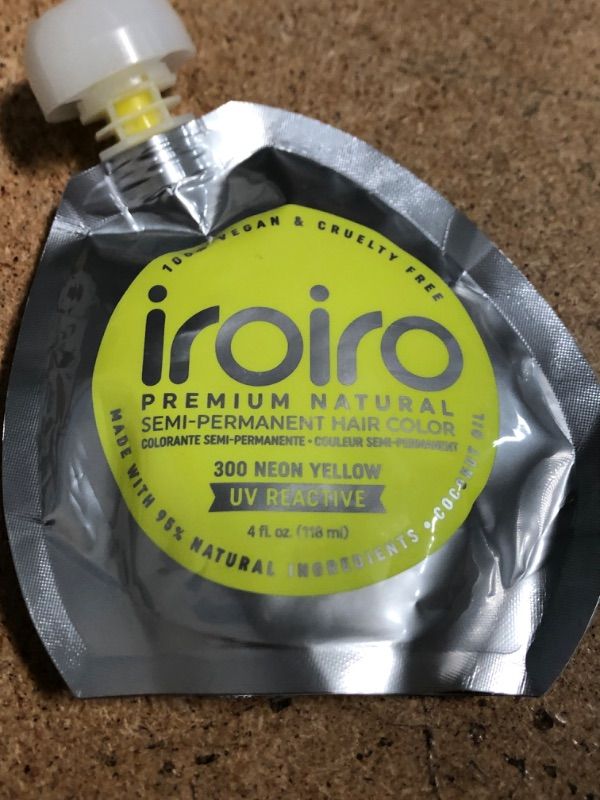 Photo 2 of IROIRO Premium Natural Semi-Permanent Hair Color 300 Neon Yellow (4oz)
