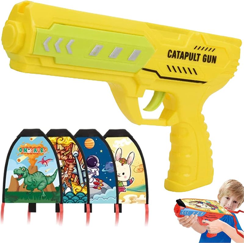 Photo 1 of 2 pack**Kite Launcher Toys,2023 New Launcher with 1 Kite Toy Set Kite Beach Toy, Catapult Kite Toy,Funny Beach Kite Toy YELLOW