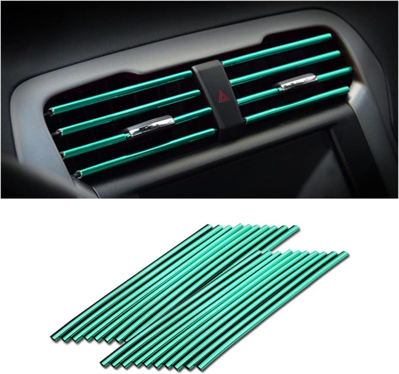 Photo 1 of 3 PACK*
20 Pieces Car Air Conditioner Decoration Strip for Vent Outlet, Universal Waterproof Bendable Air Vent Outlet Trim Decoration, Suitable for Most Air Vent Outlet, Car Interior Accessories (Green)
