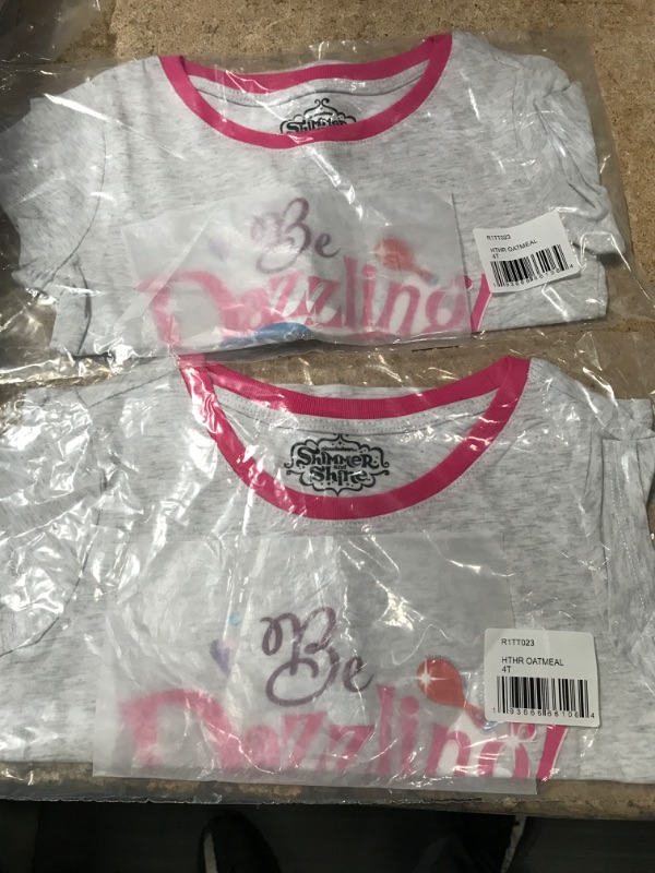 Photo 2 of 2 PACK*
Shimmer and Shine Girls' Toddler Short Sleeve T-Shirt 4T Heather Oatmeal