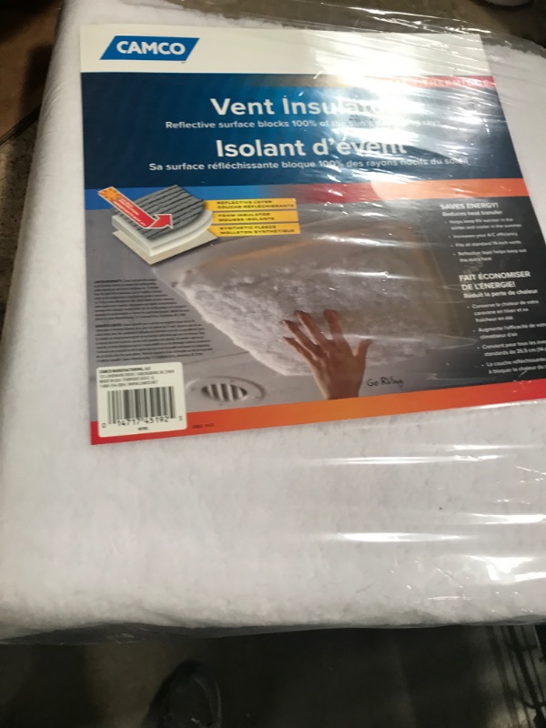 Photo 2 of **MISSING THE ITEM ON THE RIGHT**  Camco RV Vent Insulator and Skylight Cover & TST MAX RV Toilet Treatment Drop-INs | Control Unwanted Odors and Break Down Waste and Tissue | Septic Tank Safe | Orange Scent | 30 Count - pack of 1 Cover + Drop-Ins
