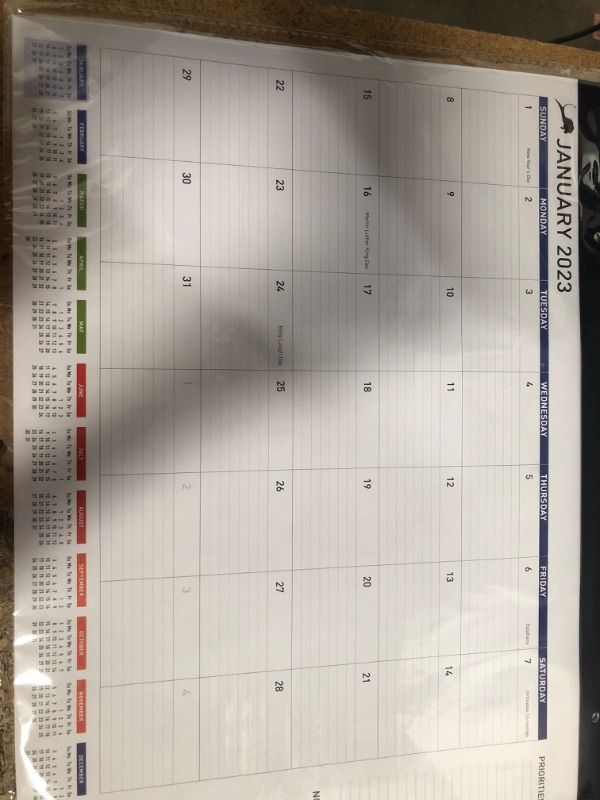 Photo 1 of Large Desk Calendar 2023-2024, Runs from July 2023 to June 2024, Desk Calendar with to-do List, 12 Months Desk Calendar 2023-2024 Large 22x17 Inch, Extra Large Desk Calendar for Home or Office Black