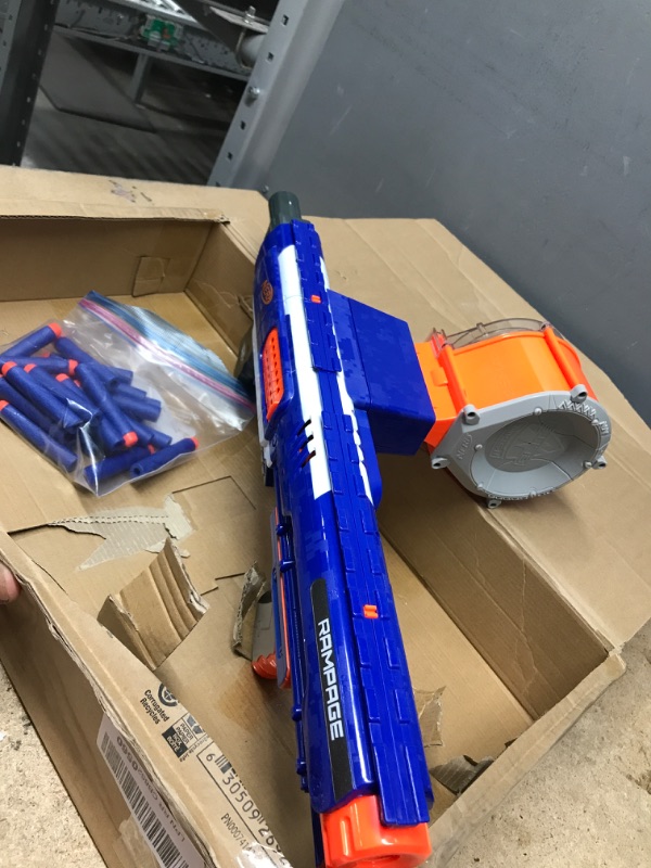 Photo 2 of **DOES NOT WORK** Nerf Rampage N-Strike Elite Toy Blaster with 25 Dart Drum Slam Fire & 25 Official Elite Foam Darts for Kids, Teens, & Adults (Amazon Exclusive)