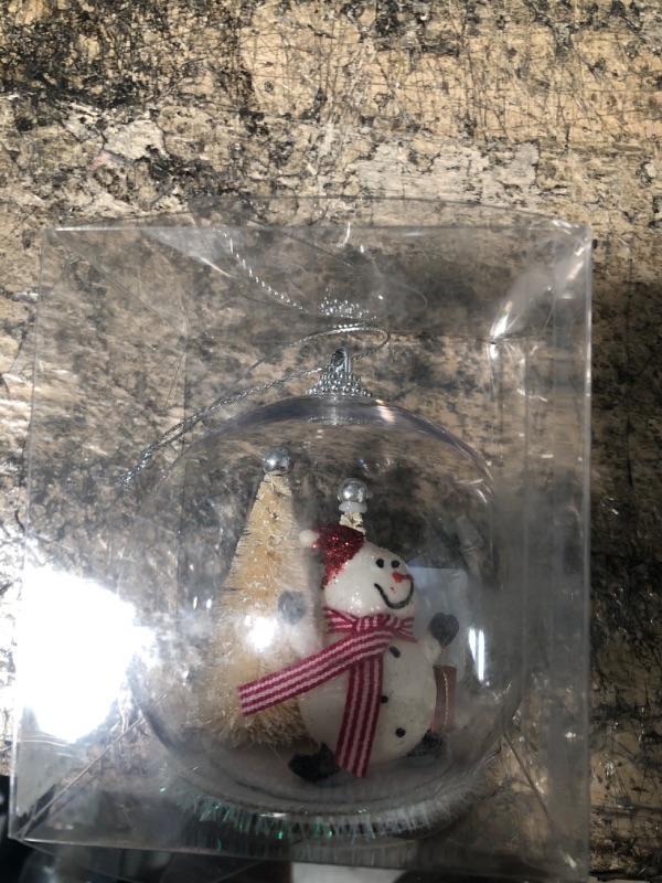 Photo 2 of **item has minor damage**scratches**
QinYing Clear Plastic Christmas Ornaments, 90mm/3.54'' DIY Transparent Shatterproof Xmas Ball