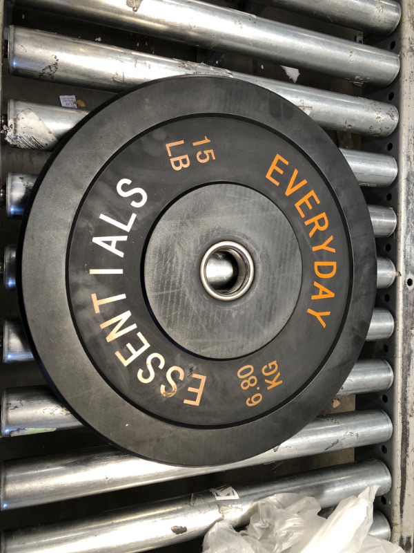 Photo 3 of **MINOR WEAR & TEAR**BalanceFrom Color Coded Olympic Bumper Plate Weight Plate with Steel Hub, Single
