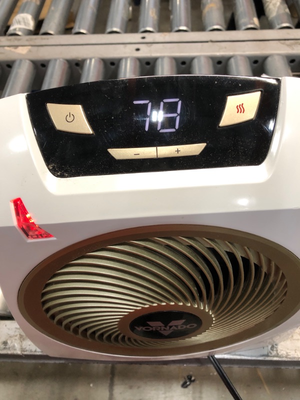 Photo 2 of *POWERS ON* Vornado AVH10 Vortex Heater with Auto Climate Control, 2 Heat Settings, Fan Only Option, Digital Display, Advanced Safety Features, Whole Room, White AVH10 — Auto Climate Heater