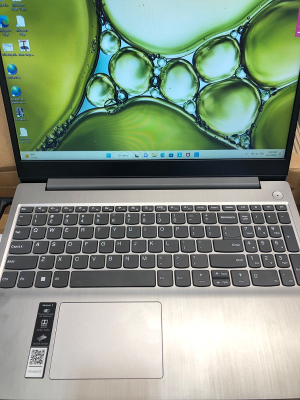 Photo 2 of Lenovo - Ideapad 3i 15.6" HD Touch Laptop - Core i3-1115G4 - 8GB Memory - 256GB SSD - Platinum Grey 81X800MCUS