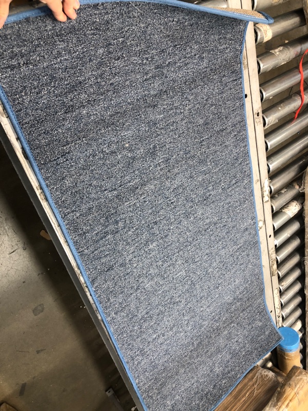 Photo 1 of 22" x 48" Blue/Blue Grey Rug