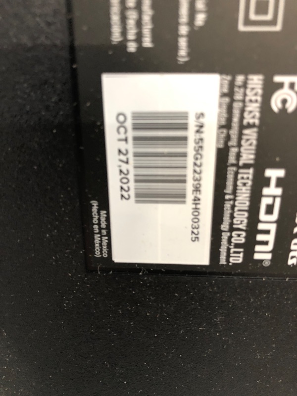 Photo 4 of **ONLY THE TV**  Hisense U8H QLED Series Quantum 4K ULED Mini-LED 55-Inch Class Google Smart TV, 1500-nit HDR10+, and Dolby Vision (55U8H, 2022 Model) & HS214 2.1ch Sound Bar, 108W, All-in-one Compact Design,Black 55-Inch Smart TV + 2.1ch Sound Bar