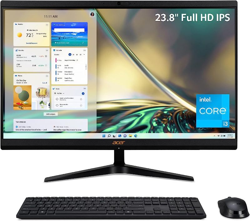 Photo 1 of Acer Aspire C24-1700-UA91 AIO Desktop | 23.8" Full HD IPS Display | 12th Gen Intel Core i3-1215U | Intel UHD Graphics | 8GB DDR4 | 512GB NVMe M.2 SSD | Intel Wireless Wi-Fi 6 | Windows 11 Home
