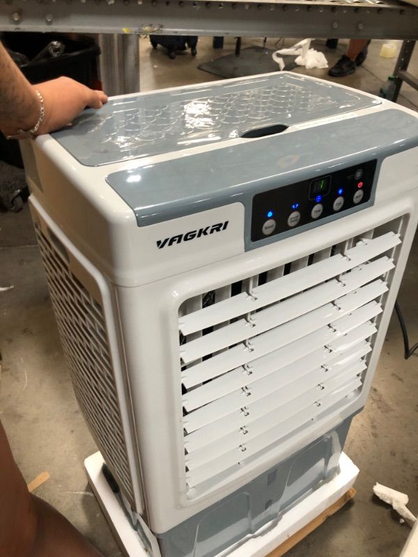 Photo 6 of Evaporative Cooler, VAGKRI 2100CFM Air Cooler, 120°Oscillation Swamp Cooler with Remote Control, 24H Timer, 3 Wind Speeds for Outdoor Indoor Use,8 Gallon
