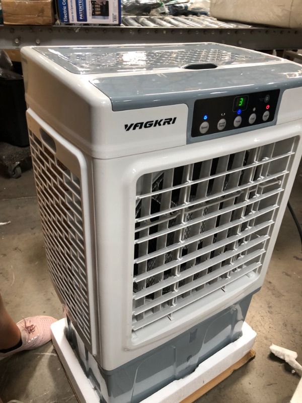 Photo 4 of Evaporative Cooler, VAGKRI 2100CFM Air Cooler, 120°Oscillation Swamp Cooler with Remote Control, 24H Timer, 3 Wind Speeds for Outdoor Indoor Use,8 Gallon
