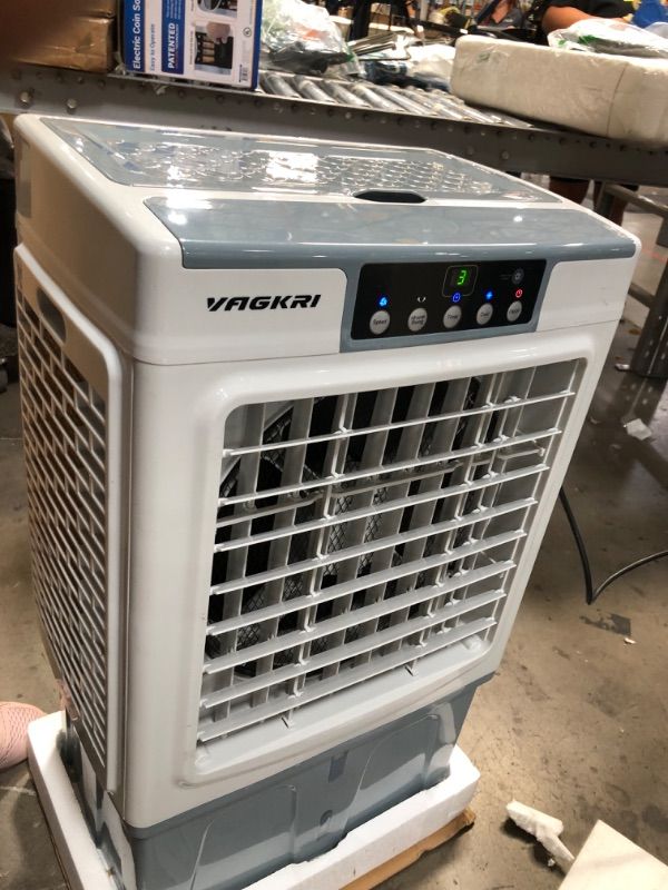 Photo 3 of Evaporative Cooler, VAGKRI 2100CFM Air Cooler, 120°Oscillation Swamp Cooler with Remote Control, 24H Timer, 3 Wind Speeds for Outdoor Indoor Use,8 Gallon
