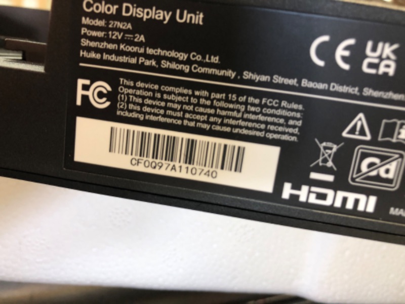 Photo 1 of KOORUI 27 Inch FHD Monitor, Computer Monitor(VA Panel, 1080P, 75HZ, HDMI+VGA, 99% SRGB, Eye Care) Virtually Borderless Design Display Monitor 27 INCH FHD 75Hz