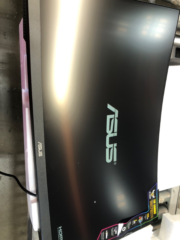 Photo 2 of ASUS TUF Gaming VG27VH1B 27” Curved Monitor, 1080P Full HD, 165Hz (Supports 144Hz), Extreme Low Motion Blur, Adaptive-sync, FreeSync Premium, 1ms, Eye Care, HDMI D-Sub, BLACK