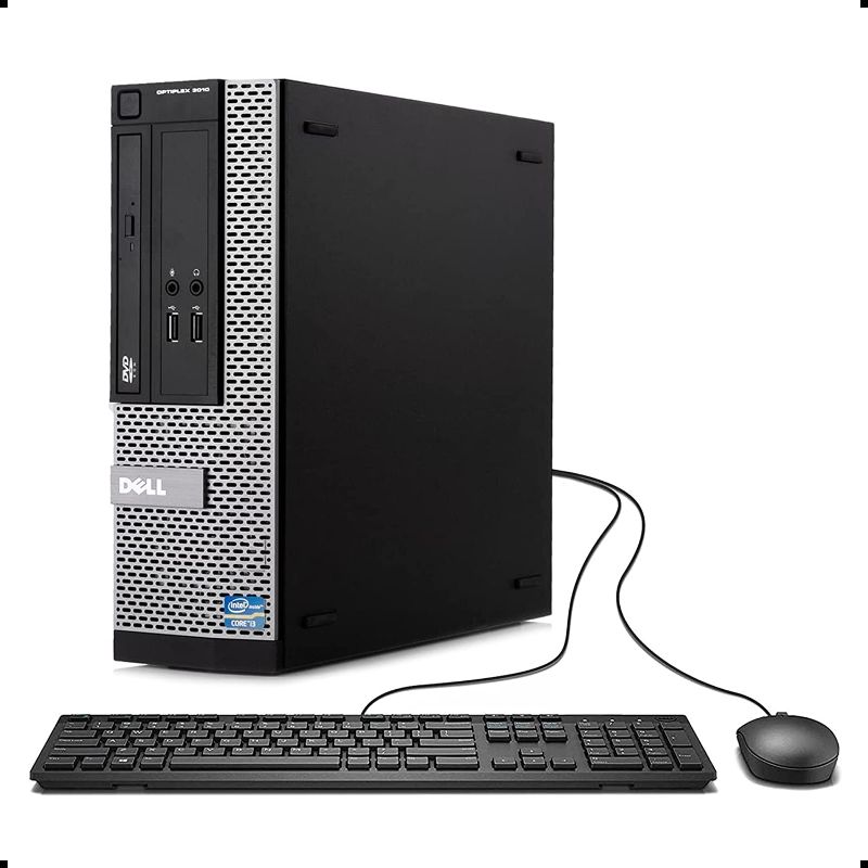 Photo 1 of *PC POWERS ON, COMES WITH MONITOR, POWERS ON* DELL Optiplex 3010 Desktop PC - Intel Core i3-3220 3.1GHz 8GB 250GB DVD Windows 10 Professional (Renewed)']