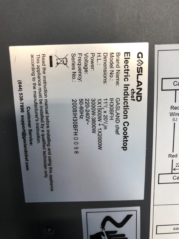 Photo 2 of 12" Built-in Induction Cooktop, GASLAND Chef IH30BFH 240V Electric Induction Hob, Drop-in 2 Burner Induction Stovetop, 9 Power Levels, Sensor Touch Control, Child Safety Lock, 1-99 Minutes Timer

