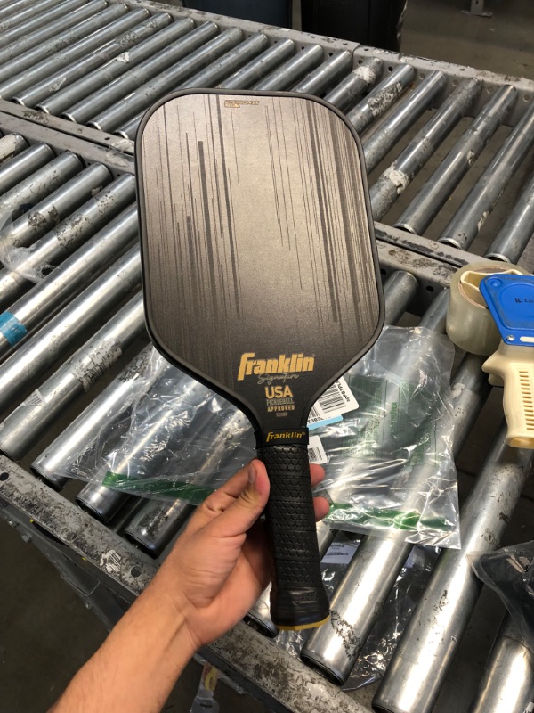 Photo 2 of Franklin Sports Pro Pickleball Paddles - Signature Series Carbon Fiber Paddle with Carbon STK Surface - USA Pickleball (USAPA) Approved Tournament Pickleball Paddle
