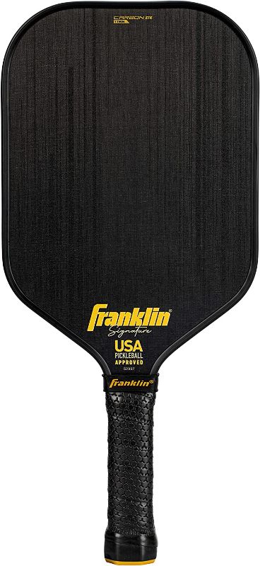 Photo 1 of Franklin Sports Pro Pickleball Paddles - Signature Series Carbon Fiber Paddle with Carbon STK Surface - USA Pickleball (USAPA) Approved Tournament Pickleball Paddle
