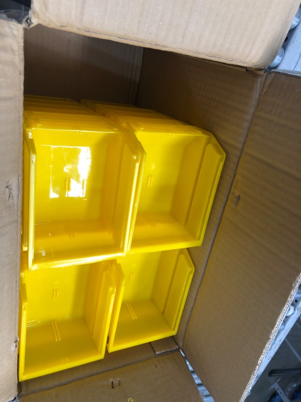 Photo 2 of 17 in. H x 16.5 in. W x 7.375 in. D Yellow Plastic 24-Cube Organizer