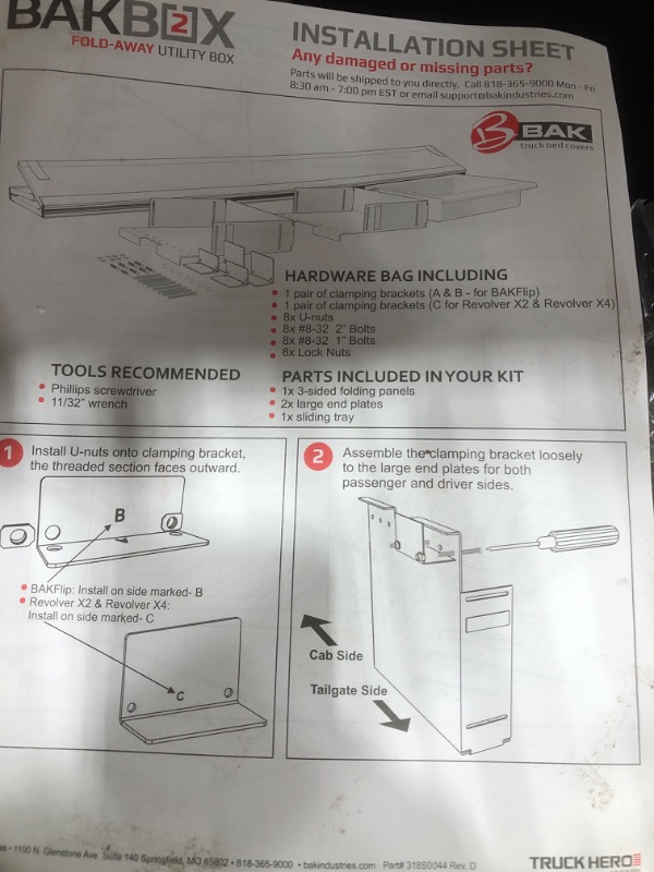 Photo 5 of BAK BAKBox 2 Fold-Away Utility Box | 92120 | Fits 2014 - 2023 Chevy/GMC Silverado/Sierra (w/o CarbonPro Bed) 1500, 2015-21 2500/3500HD All Beds