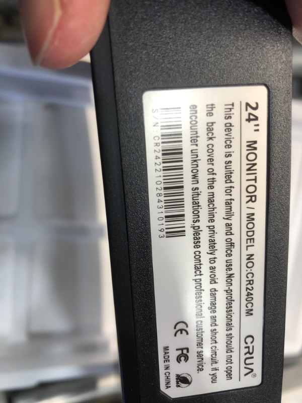 Photo 4 of CRUA 24" Curved Monitor, FHD(1920×1080p) 2800R 75HZ, 95% sRGB Color Gamut Computer Monitors, 3-Sided Narrow Bezel and Filter Blue Light Function, Desktop PC Monitor(HDMI, VGA)- Machine Black 24 ” Curved FHD 75HZ