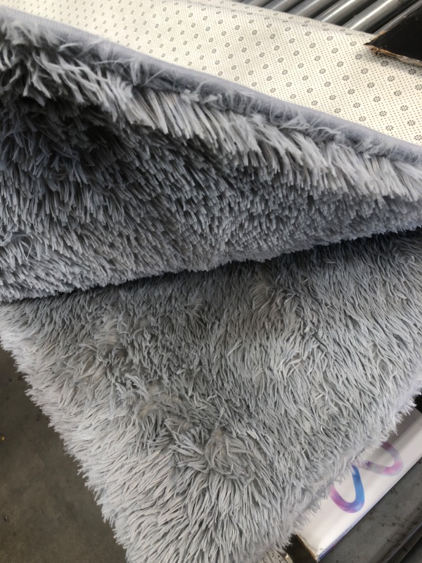 Photo 2 of  Super Soft Shaggy Rug for Bedroom, 96x120" Feet Fluffy Carpet for Living Room, Fuzzy Indoor Plush Area Rug for Home Decor, Grey