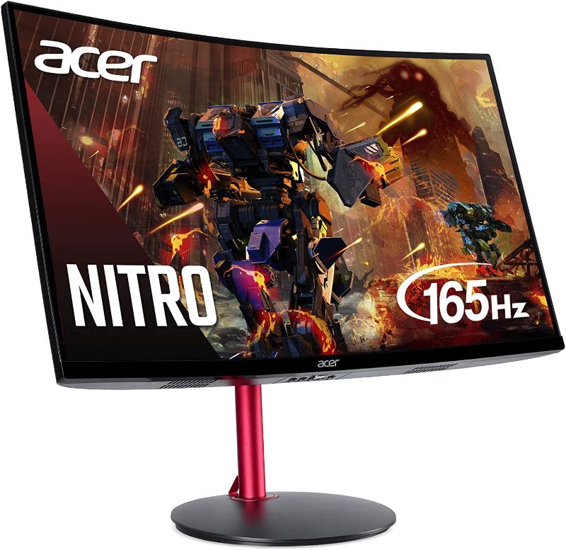 Photo 1 of Nitro by Acer 27" Full HD 1920 x 1080 1500R Curve PC Gaming Monitor | AMD FreeSync Premium | 165Hz Refresh | 1ms (VRB) | ZeroFrame Design | 1 x Display Port 1.4 & 2 x HDMI 2.0 Ports ED270R Mbmiiphx
